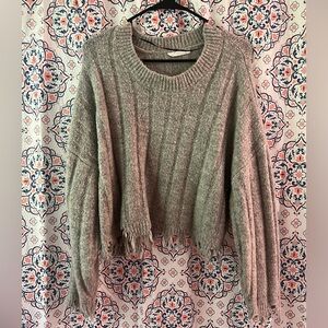 Double Zero fringe crop sweater